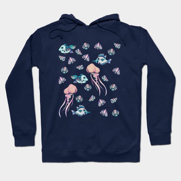 Ocean life Hoodie by bubbsnugg